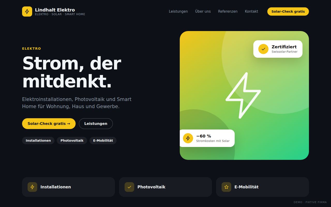 Beispiel-Website Elektro