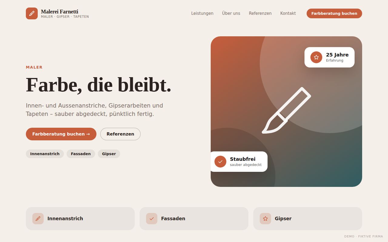 Beispiel-Website Malerei